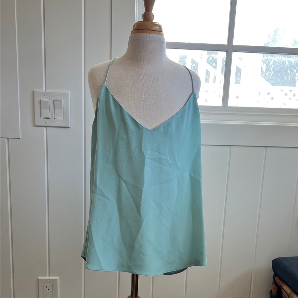 Jcrew Elegant Aqua Spaghetti Strap Top